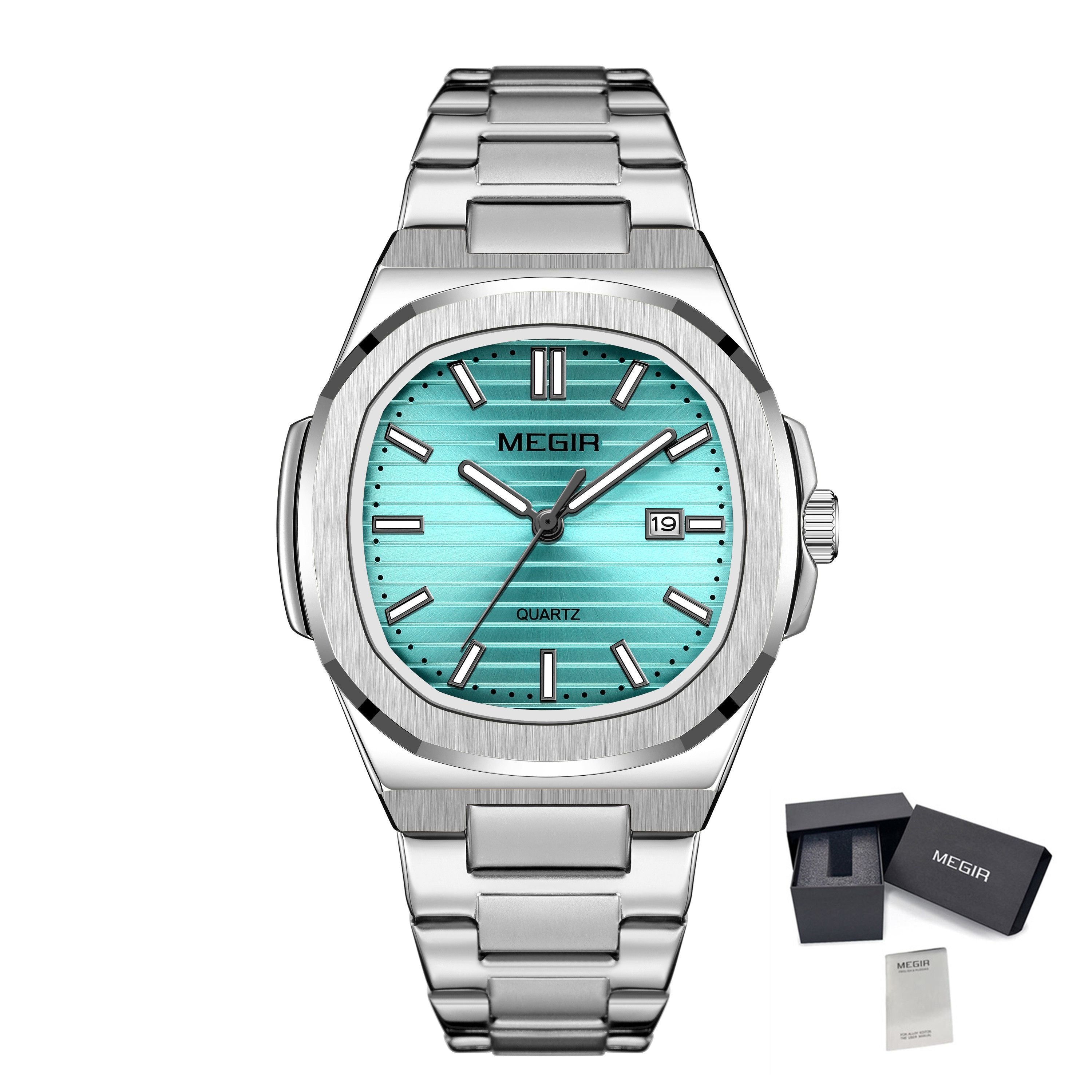 MEGIR Luxury Brand Men Business Watches Waterproof Male Clock Stainless Steel Luminous Quartz Sports Wristwatch Montre Femme 1084