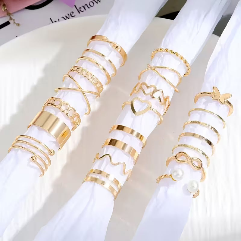 Celestia 22-Piece Boho Ring Set