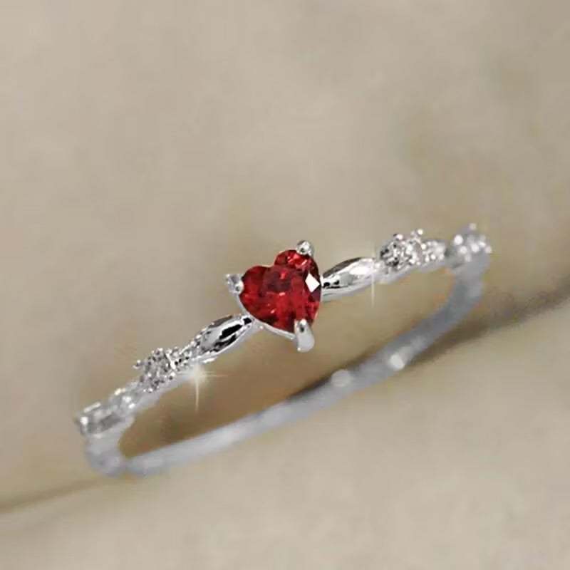 Eternal Heart Zircon Engagement Ring