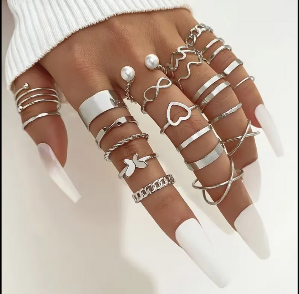Celestia 22-Piece Boho Ring Set