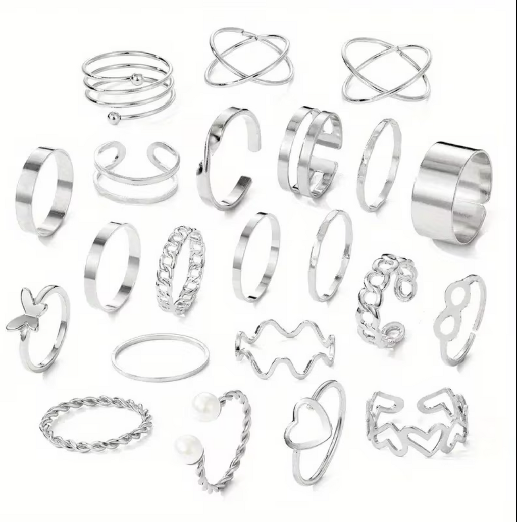 Celestia 22-Piece Boho Ring Set