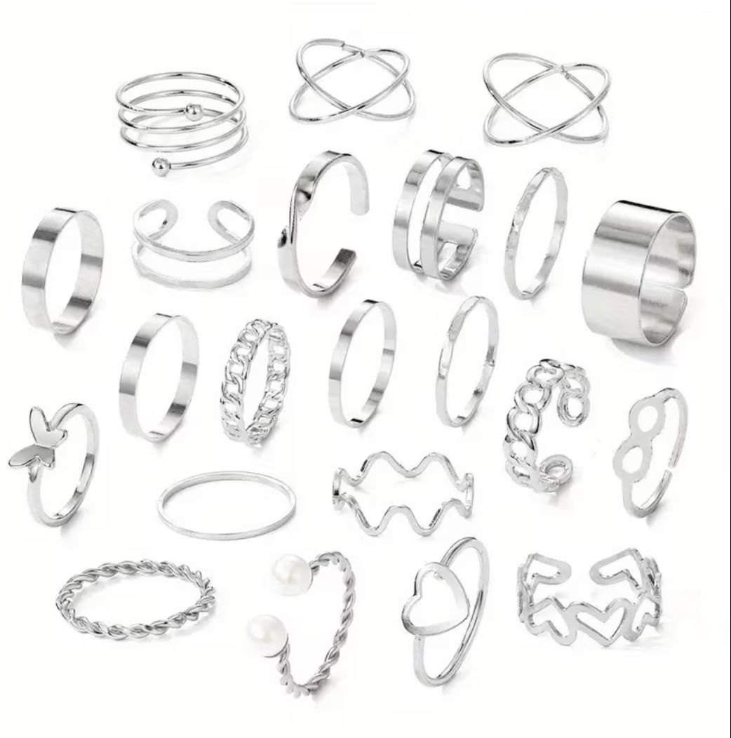 Celestia 22-Piece Boho Ring Set