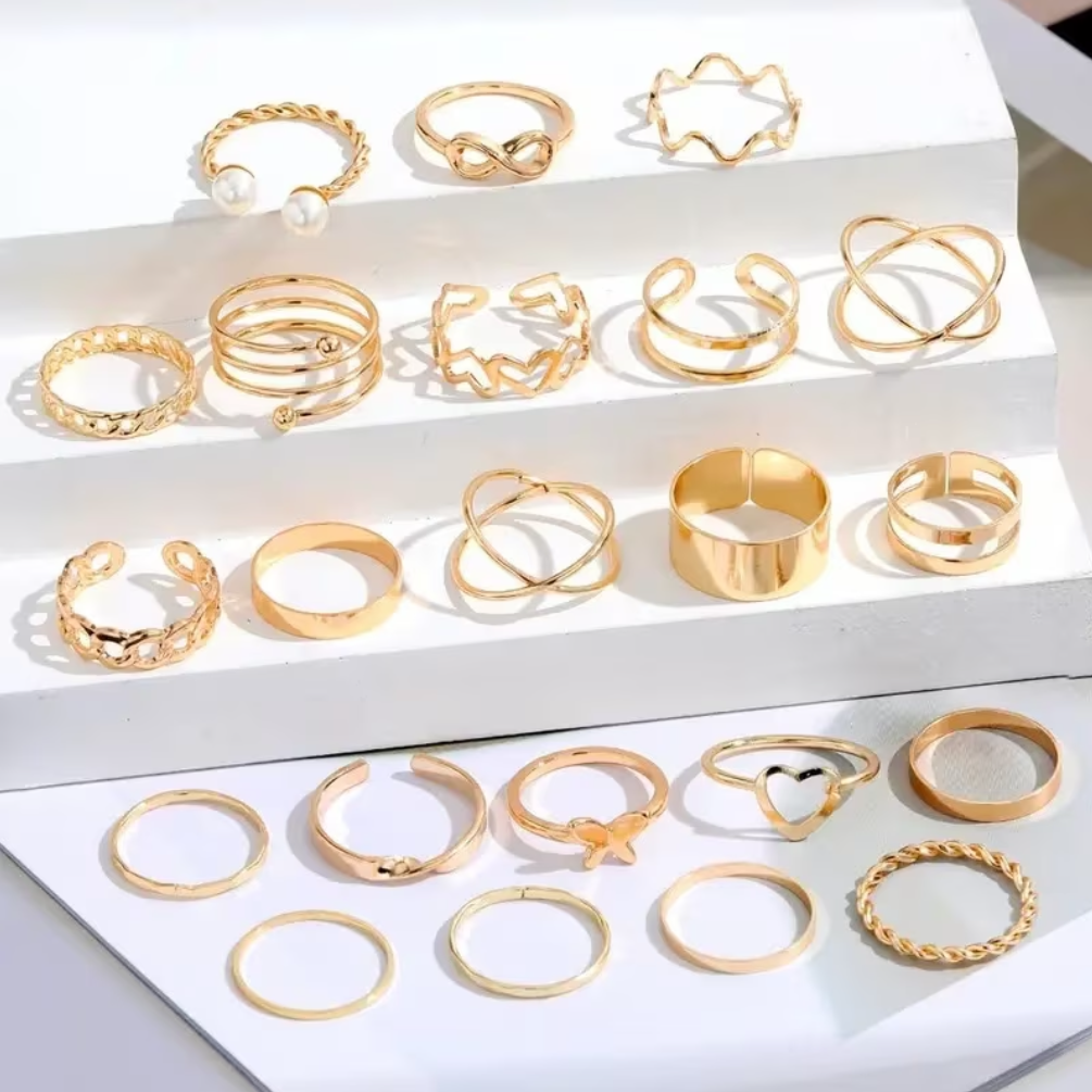 Celestia 22-Piece Boho Ring Set